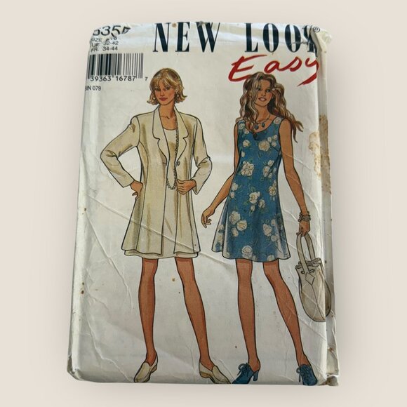Vintage 1990s New Look Sewing Pattern 6355 Misses Dress and Jacket Size 6-16 - Picture 1 of 2